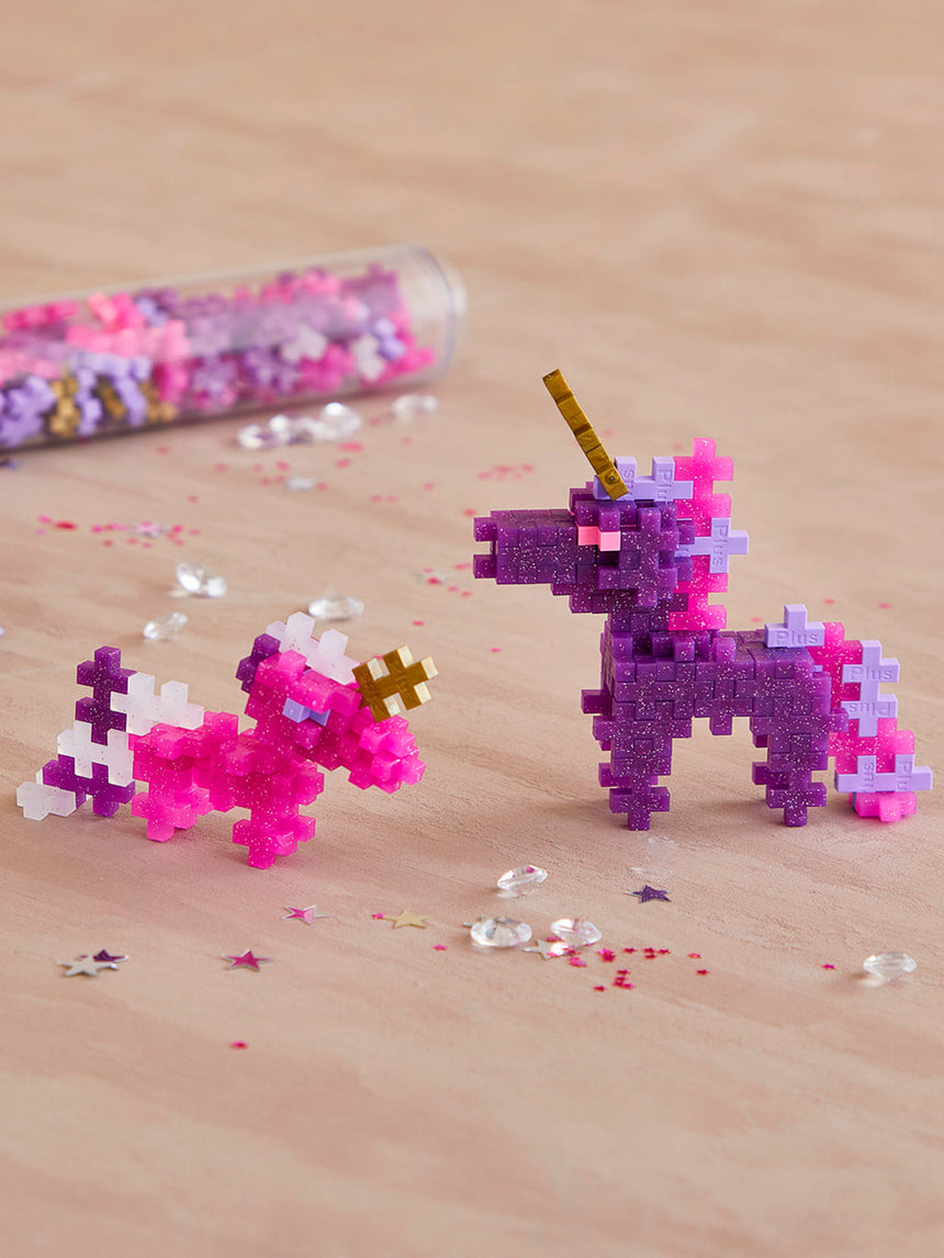 Plus-Plus Tube - Glitter Unicorns - 100 pcs