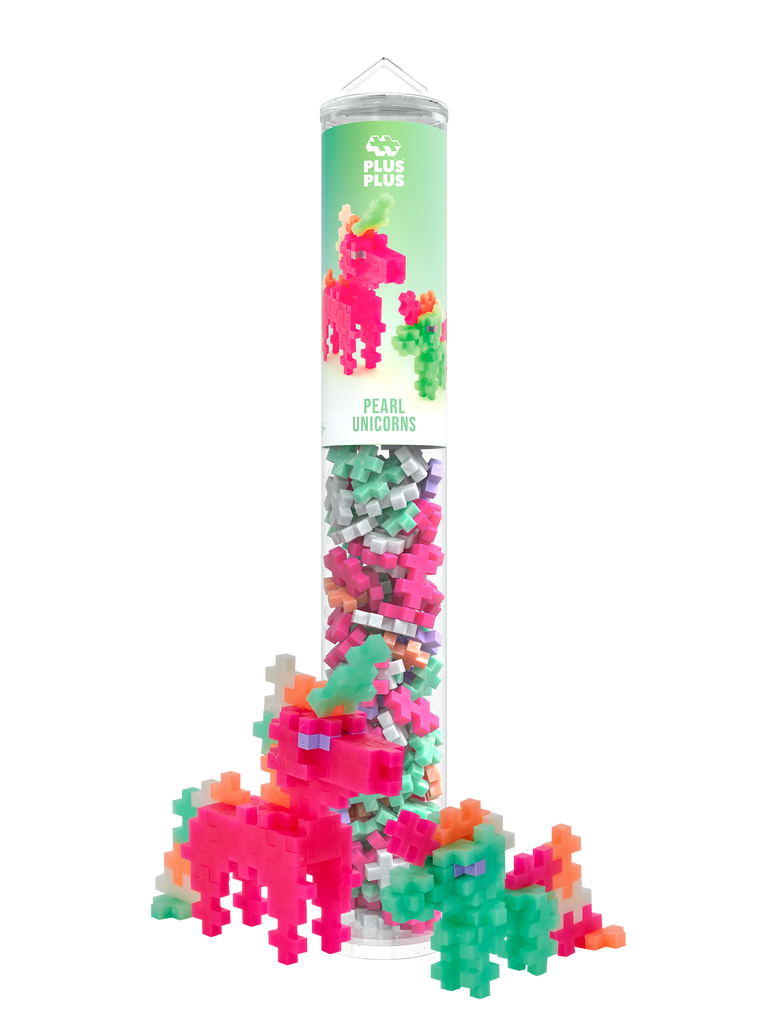 Plus-Plus Tube - Pearl Unicorns - 100 pcs