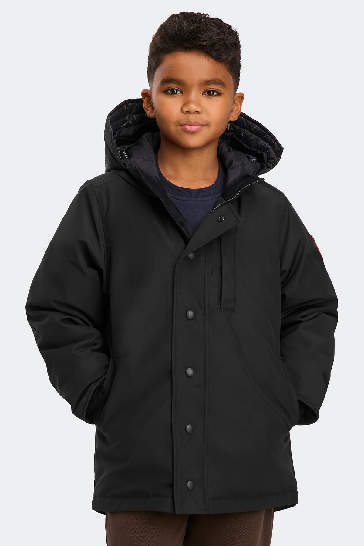 Parka Canada Goose Logan pour jeune - Noir sans fourrure 