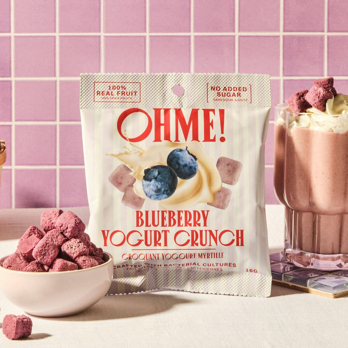 OHME! Blueberry Yogurt Crunch Snack Size 16g