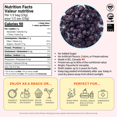 OHME! Freeze-Dried Blueberries (Whole) 46g