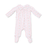 Angel Dear Smocked Peter Pan Snap Footie - Marnie Rosebud Stripe