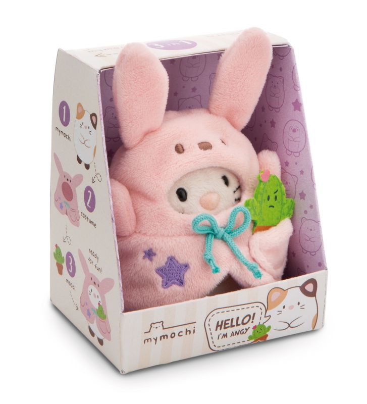 NICI Mymochi Cat Angy with cactus and bunny costume