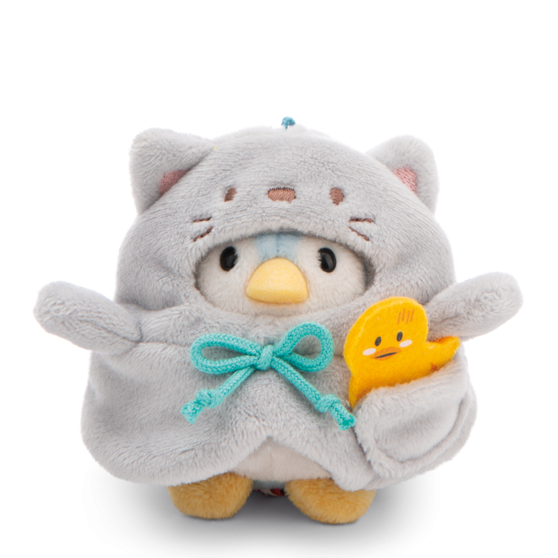 NICI Mymochi Penguin Waddle with duck and cat costume