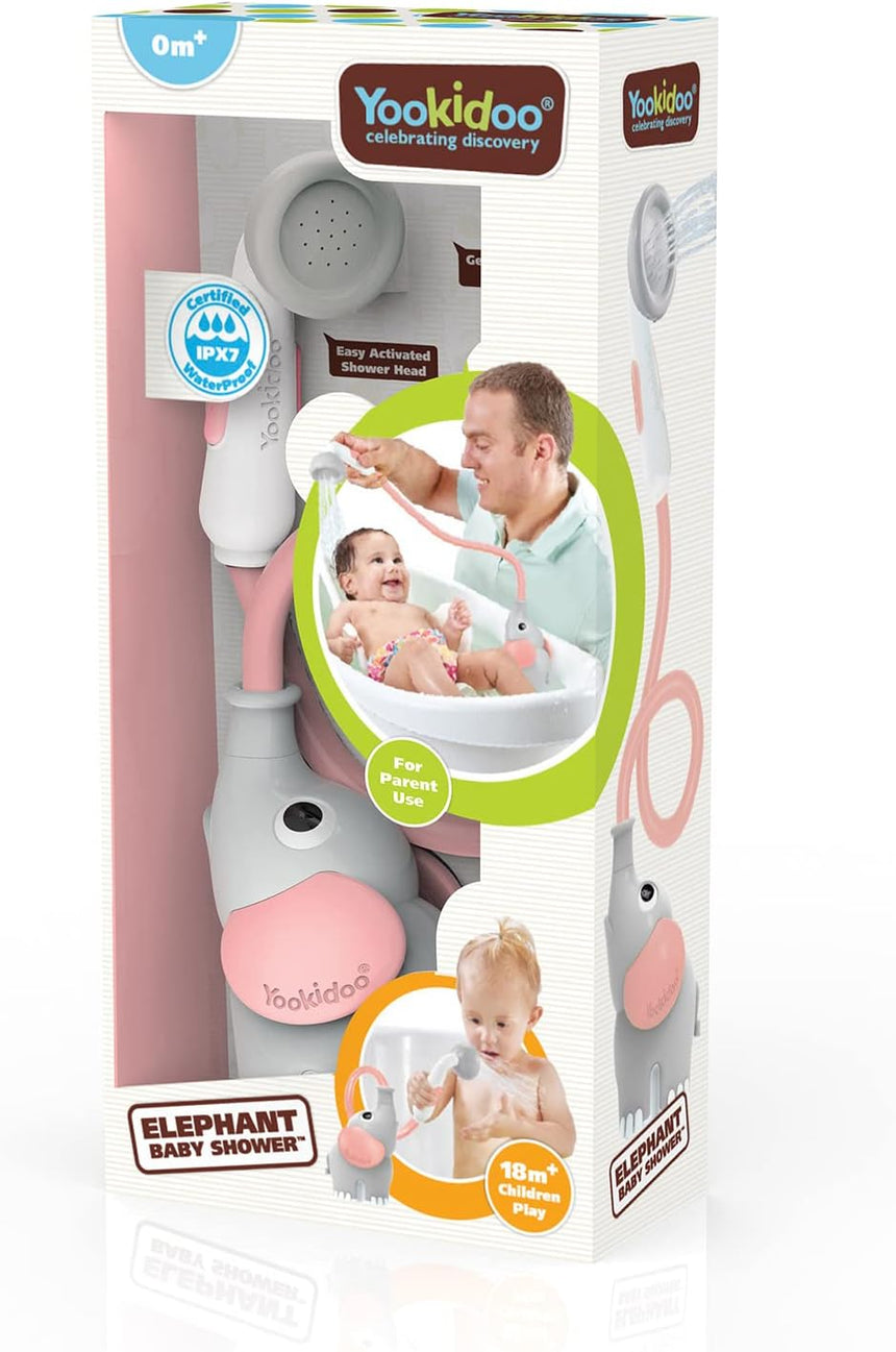 Yookidoo Elephant Baby Shower Head - PINK
