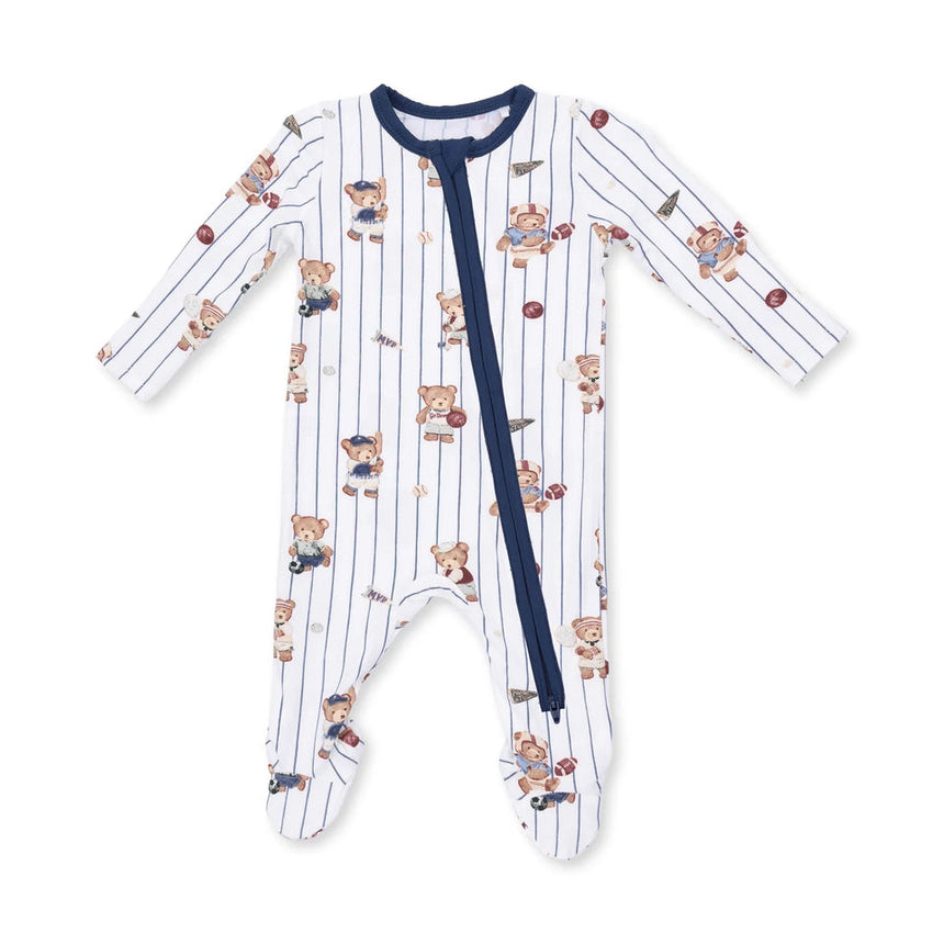 Angel Dear 2-way Zippered Footie- Mixed Sports Bears