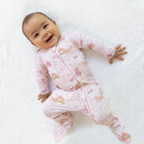 Angel Dear 2 Way Ruffle Back Zipper Footie - Princess Unicorns and Castle