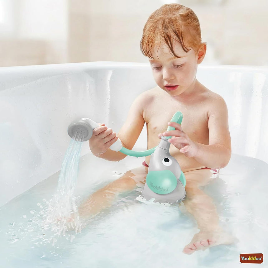 Yookidoo Elephant Baby Shower Head - TEAL