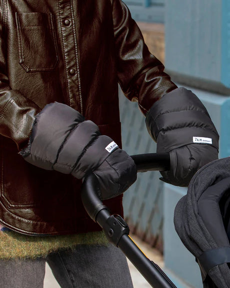 7AM Enfant Warmmuffs - Black Plush