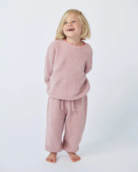 7AM Enfant Boxy Lounge Pants - Fuzzy Ash Rose