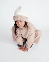 7AM Enfant 2 - Tone Ribbed Beanie - Fuzzy Pecan Ecru - Princess and the Pea Boutique