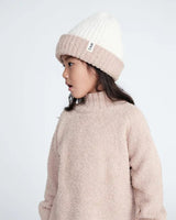 7AM Enfant 2 - Tone Ribbed Beanie - Fuzzy Pecan Ecru - Princess and the Pea Boutique