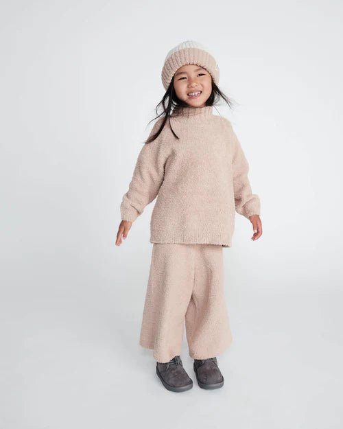 7AM Enfant 2 - Tone Ribbed Beanie - Fuzzy Pecan Ecru - Princess and the Pea Boutique