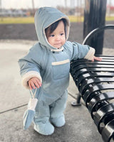 7AM Enfant Baby Snow Jumpsuit - Benji Plush Mirage - Princess and the Pea Boutique