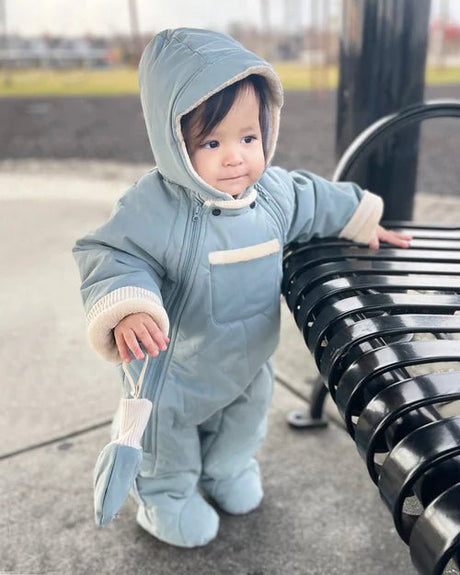 7AM Enfant Baby Snow Jumpsuit - Benji Plush Mirage - Princess and the Pea Boutique