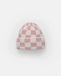 7AM Enfant Beanie - Checkers Fuzzy Ecru Ash Rose - Princess and the Pea Boutique
