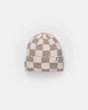 7AM Enfant Beanie - Checkers Fuzzy Ecru Taupe - Princess and the Pea Boutique