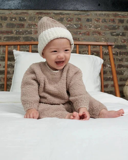 7AM Enfant Boxy Lounge Pants - Fuzzy Taupe - Princess and the Pea Boutique