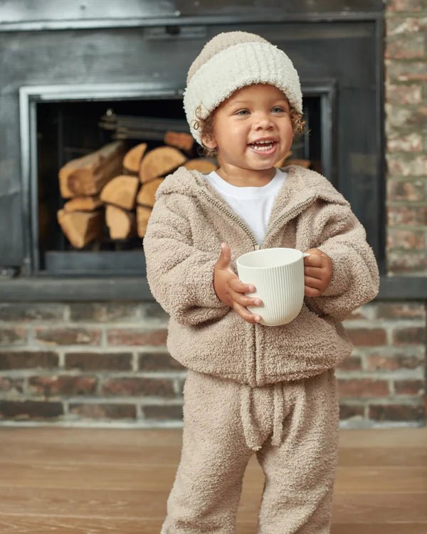 7AM Enfant Boxy Lounge Pants - Fuzzy Taupe - Princess and the Pea Boutique