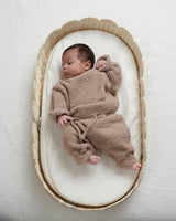 7AM Enfant Boxy Lounge Pants - Fuzzy Taupe - Princess and the Pea Boutique