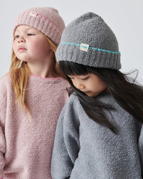 7AM Enfant Boxy Sweater - Fuzzy Ash Rose - Princess and the Pea Boutique