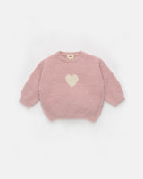 7AM Enfant Boxy Sweater - Fuzzy Love Ash Rose Ecru - Princess and the Pea Boutique