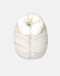 7AM Enfant Car Seat Cocoon - Tundra Heather Beige - White Faux Fur - Princess and the Pea Boutique