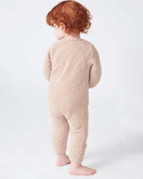 7AM Enfant Long Sleeve Romper Fuzzy Pecan - Princess and the Pea Boutique