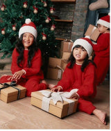 7AM Enfant Santa Beanie - Fuzzy Ecru Crimson - Princess and the Pea Boutique
