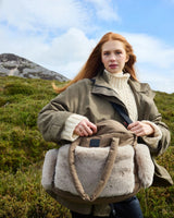 7AM Enfant Soho Diaper Carryall - Helsinki Appliqué Moss Brown - Princess and the Pea Boutique