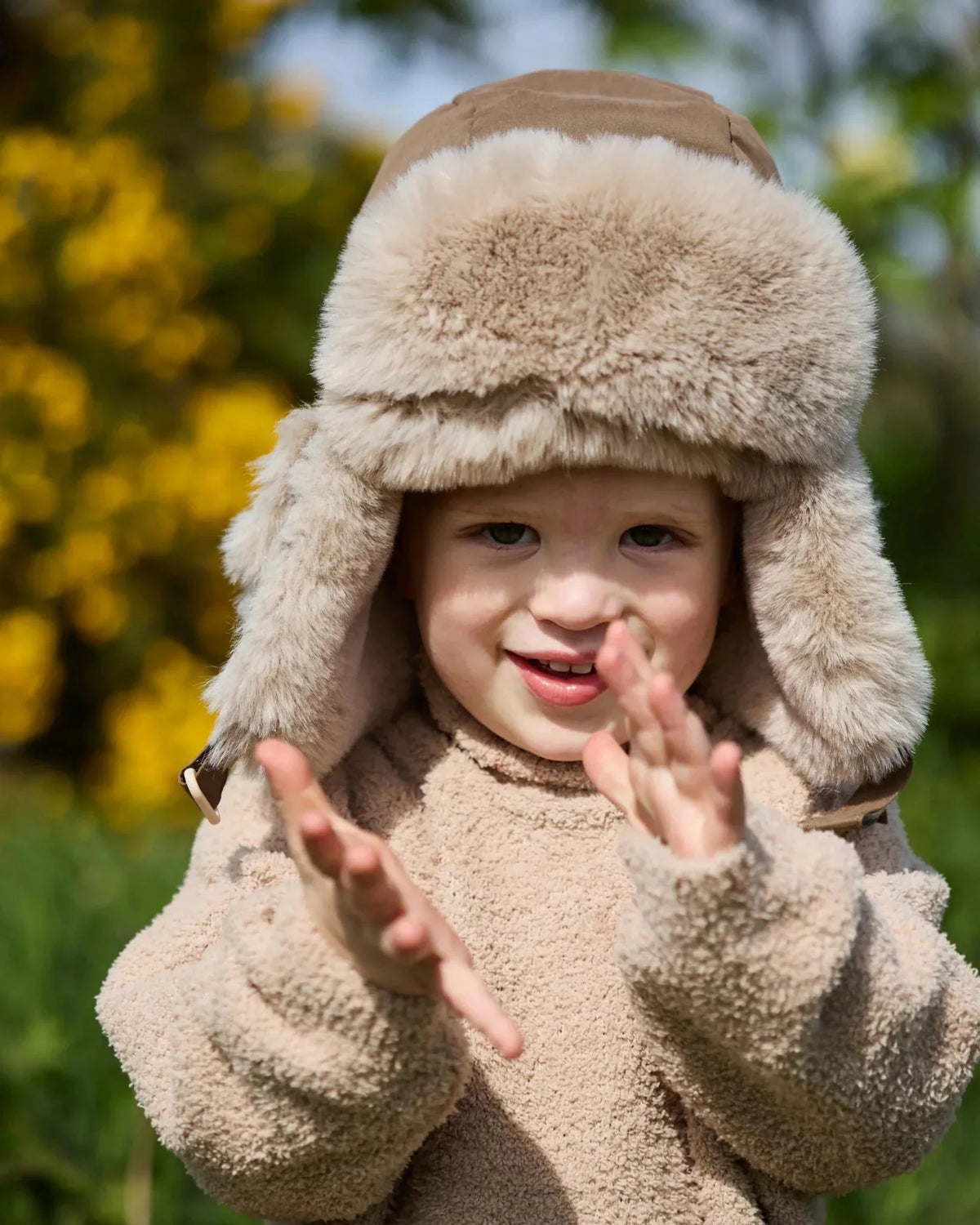 7AM Enfant The Chapka Hat - Helsinki Moss Brown Faux Fur - Princess and the Pea Boutique