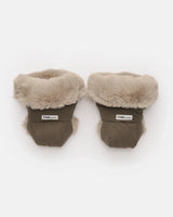 7AM Enfant Warmmuffs - Helsinki Moss Brown Faux Fur - Princess and the Pea Boutique