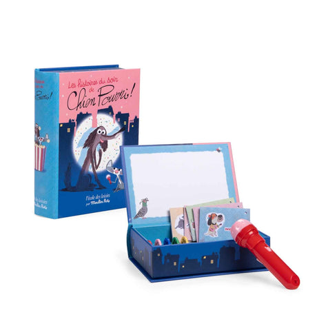 Moulin Roty  L'ecole des loisirs: Chien Pourri Storybook Torch Set