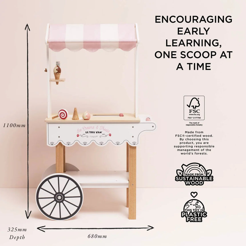 Le Toy Van Ice Cream Trolley Market Stall