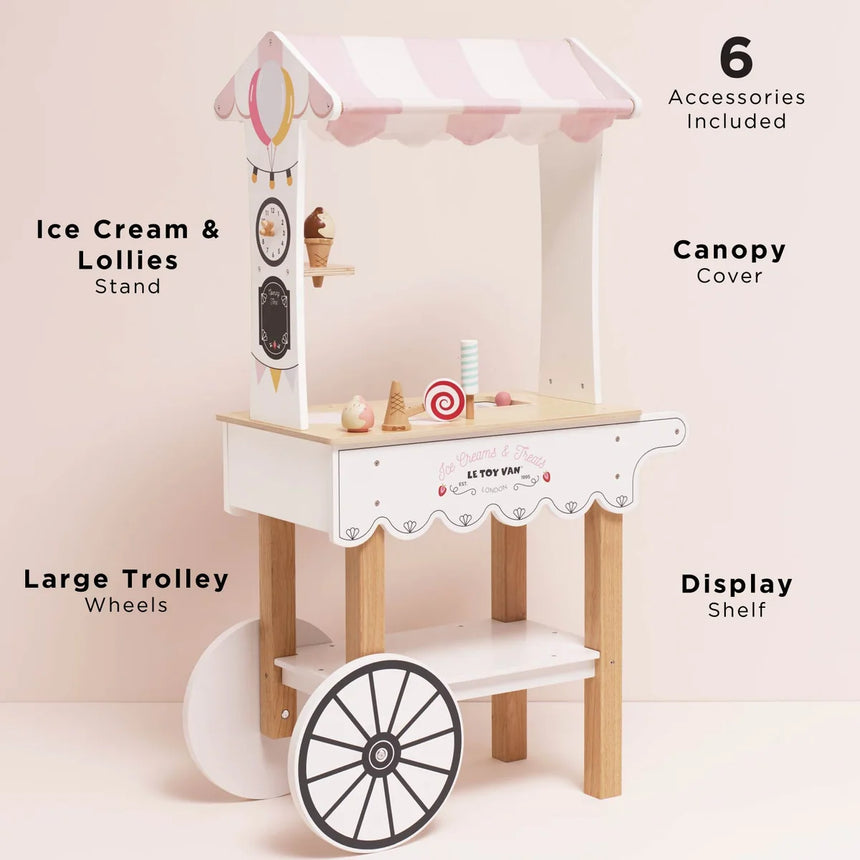 Le Toy Van Ice Cream Trolley Market Stall
