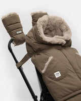 7AM Enfant Warmmuffs - Helsinki Moss Brown Faux Fur - Princess and the Pea Boutique