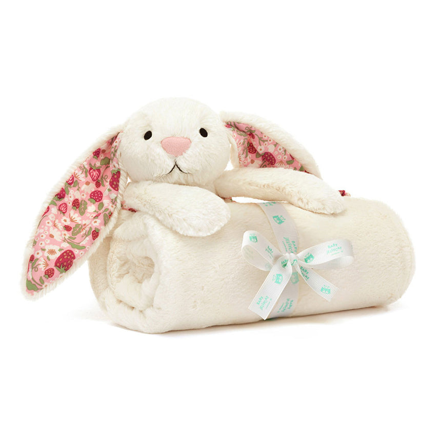 Jellycat Blossom Cream Bunny 'Berry' Blankie