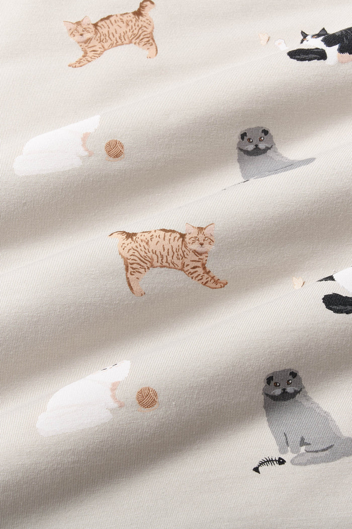 Kyte Baby Zippered Footie in Fluffy Cat - Princess and the Pea Boutique