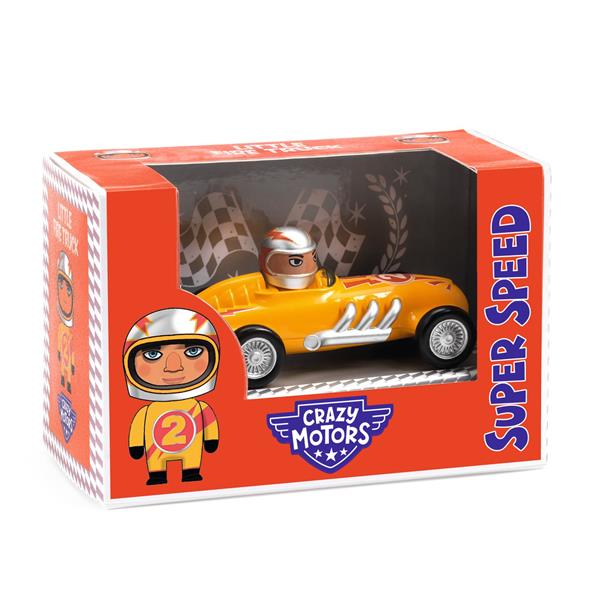 Djeco Crazy Motors - Yellow Super Speed - Princess and the Pea Boutique