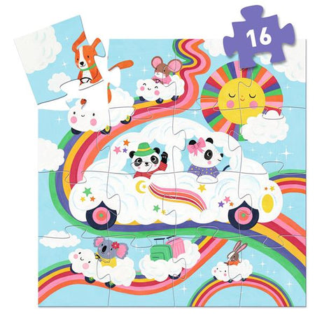 Djeco Silhouette Puzzle - Cloud Car (16 pcs) - Princess and the Pea Boutique