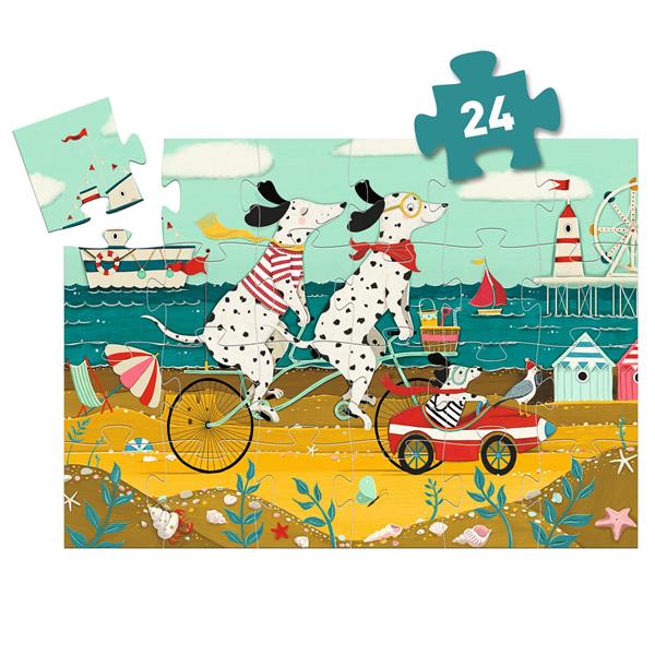 Djeco Silhouette Puzzle - Ollie, the Dalmatian / 24 pcs