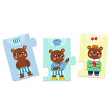 Djeco Silhouette Puzzle - Teddy Dresses Up (10 pcs) - Princess and the Pea Boutique