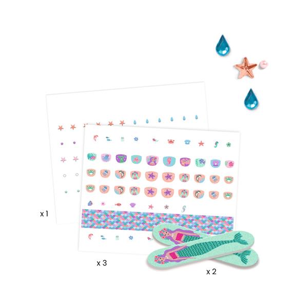Djeco Nail Stickers - Soft seas
