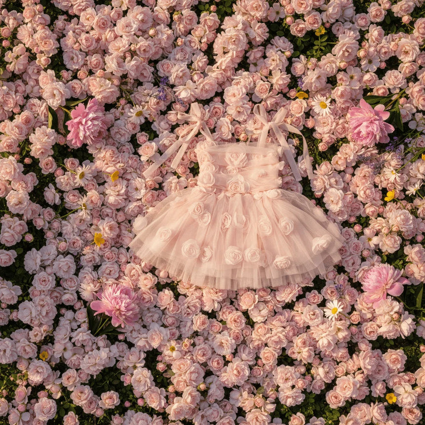 DOLLY The Rose Garden Tulle Ballerina Dress - Dolly Pink
