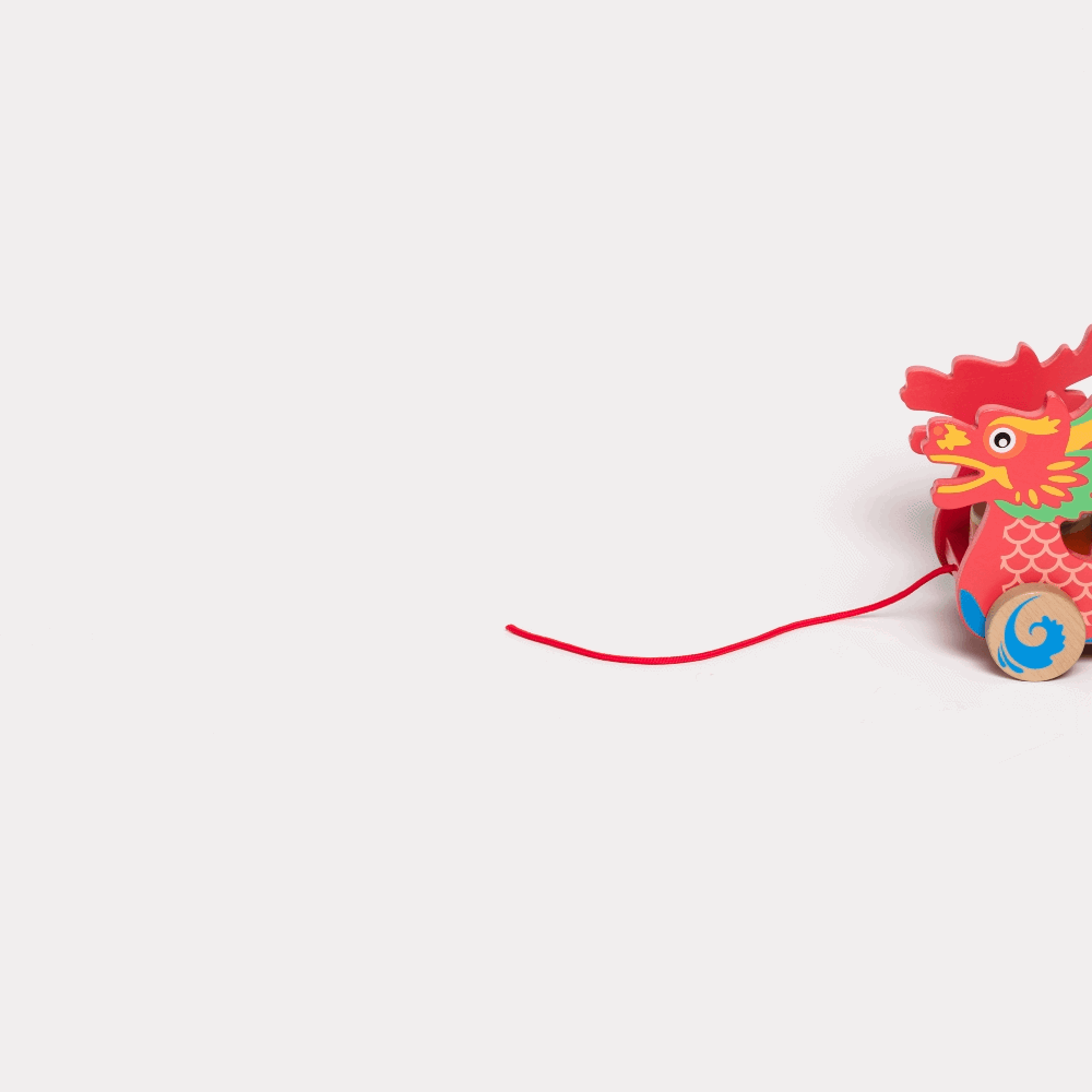 Bitty Bao Wooden Dragon Boat Pull Along Toy