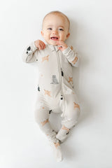 Kyte Baby Zippered Footie in Fluffy Cat - Princess and the Pea Boutique