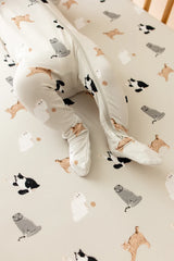 Kyte Baby Zippered Footie in Fluffy Cat - Princess and the Pea Boutique
