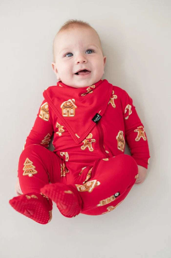 Kyte Baby Zippered Footie in Gingerbread - Princess and the Pea Boutique