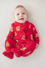 Kyte Baby Zippered Footie in Gingerbread - Princess and the Pea Boutique
