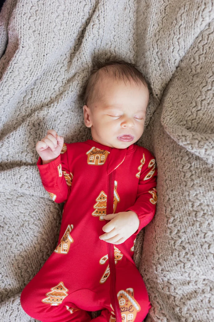 Kyte Baby Zippered Footie in Gingerbread - Princess and the Pea Boutique